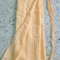 gonna pareo il lino color senape