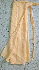 gonna pareo il lino color senape