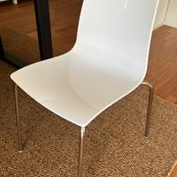 6 sedie bianche moderne