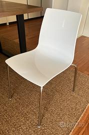 6 sedie bianche moderne