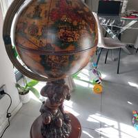 Mappamondo BarPorta Bottiglie Artigianale Scultura