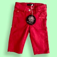Jeans Miss Bluemarine rosso NUOVO  bimba 2/3 anni