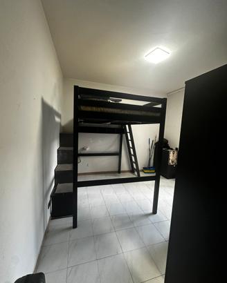 Letto a soppalco ikea con materasso
