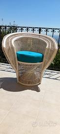 Poltrona vimini vintage