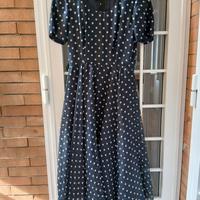 Abito cerimonia a pois blu