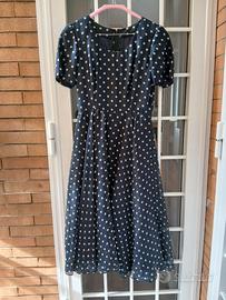 Abito cerimonia a pois blu