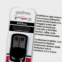 Radiocomando Jolly Open 2, 433Mhz x cancelli autom
