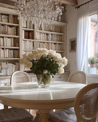 Tavolo inglese allungabile + 4 sedie antibes