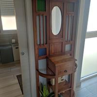 mobiletto con specchiera in noce