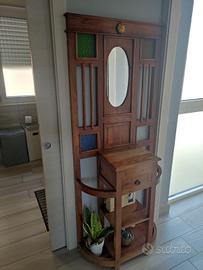 mobiletto con specchiera in noce