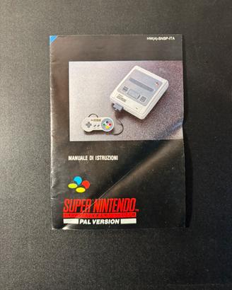 Manuale Istruzioni Super Nintendo SNES PAL ITA