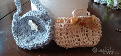 mini  borse. fatte all'uncinetto 