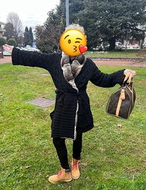 Cappotto in lana con collo e bordo in cincilla ‘