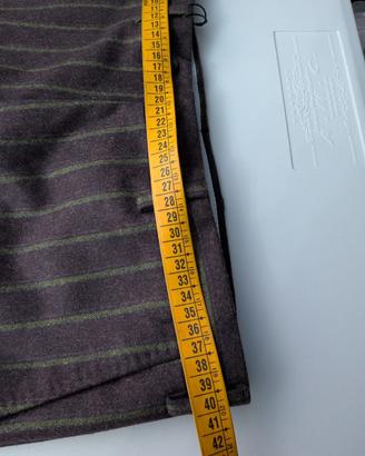 Pantalone sartoriale lana gessato - Nuovo  - T. 46