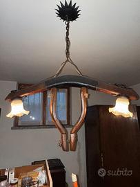 Lampadario antico antiquariato giogo