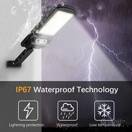 5x faro lampione stradale fotovoltaico 120 led Cob