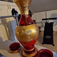 vaso più posacenere in murano e oro zecchino