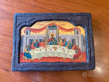 Copia fedele di vecchia icona bizantina.