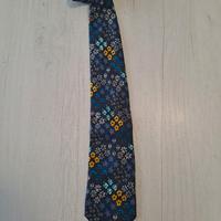 Cravatta Naj Oleari floreale blu,  Made in Italy, 