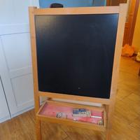 Lavagna a gessi e pennarelli.