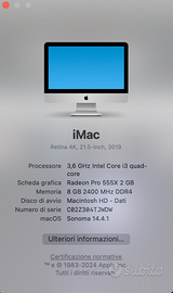 IMAC 21" del 2019