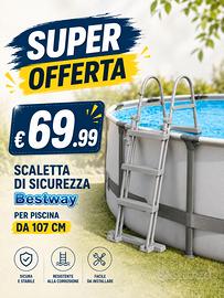 Scaletta Bestway  58330 per Piscina  H 84-107 cm