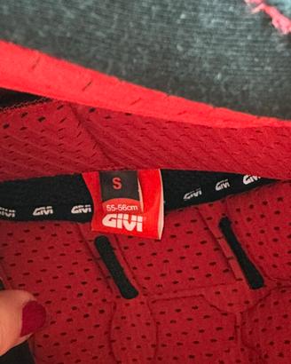 Casco GIVI nero, rosso e bianco