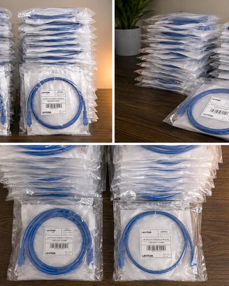 Lotto 140 Cavi Ethernet Leviton Cat6 Nuovi 1m 3m