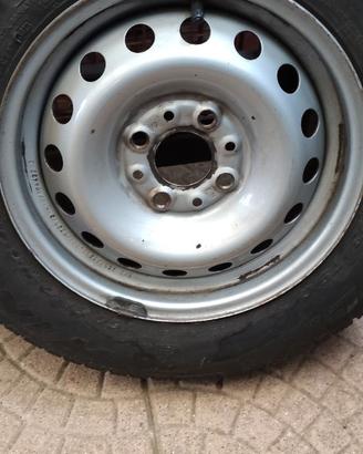 4 cerchi ferro x  fiat panda 2000