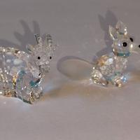 coppia animali swarovski volpe e capretta