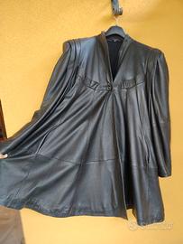 cappotto donna in vera pelle nero taglia M