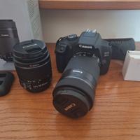 Canon EOS 2000D con EFS 18-55 e EFS 55-250