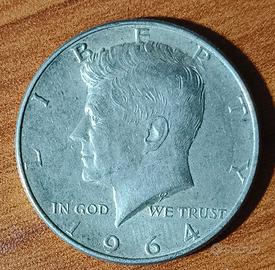 Moneta half dollar 1964