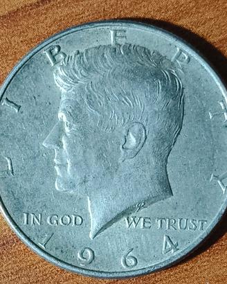 Moneta half dollar 1964