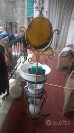 toilette battuta a mano con vassoio Catino