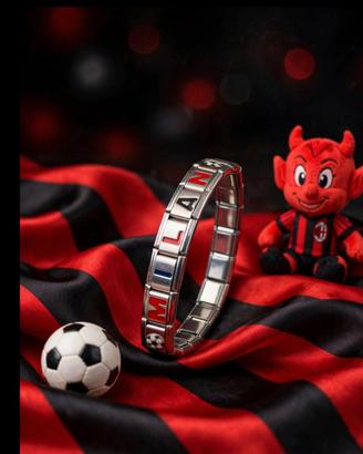 Milan Calcio bracciale acciaio 