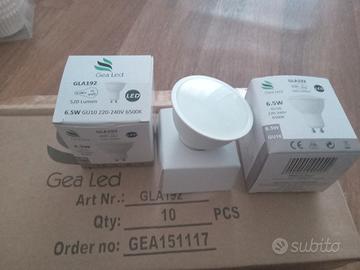 faretti a led gu 10 6,5 watt luce bianca 