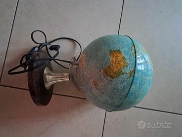 mappamondo lampada vintage funzionante