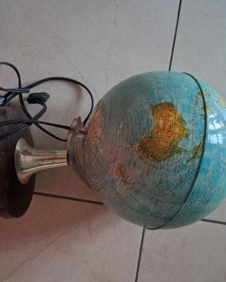 mappamondo lampada vintage funzionante