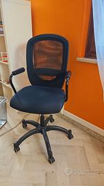 Sedia a norma con ruote da ufficio