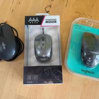 3 Mouse USB di cui 2 imballati, Logitech e AAAMaze