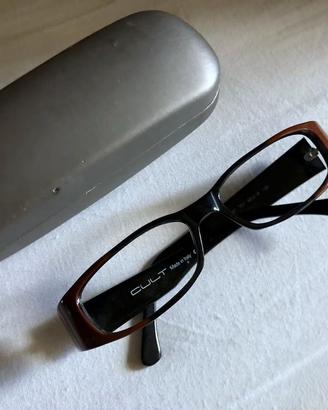 Cult occhiali da sole marrone nero nuovi