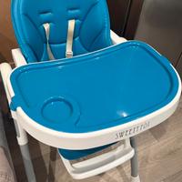 Seggiolone Pappa Regolabile e Pieghevole