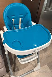 Seggiolone Pappa Regolabile e Pieghevole