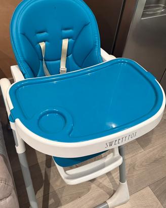 Seggiolone Pappa Regolabile e Pieghevole