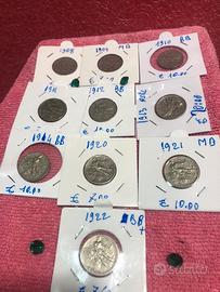 Collezione 10 monete 20c. Regno Italia librata + 🎁