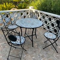 Tavolo giardino ferro con 4 sedie