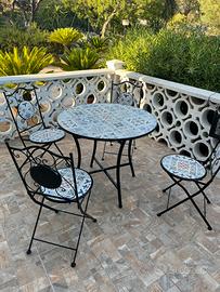 Tavolo giardino ferro con 4 sedie