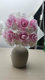 Lampada con Ortensia e Rose 
