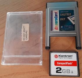 Compact flash con adattatore e custodia
